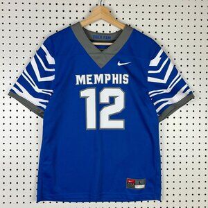 Memphis Tigers Nike Football Jersey Youth Large Blue White 12 Team Swoosh Stripe
